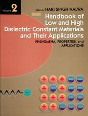 Cover of: Low and High Dielectric Constant Materials