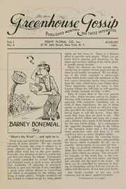 Cover of: Greenhouse gossip: August 1942