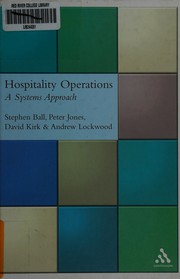 Cover of: Hospitality operations by Peter Jones ... [et al.].