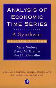 Cover of: Analysis of economic time series: a synthesis