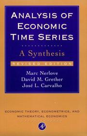 Cover of: Analysis of economic time series by Marc Nerlove