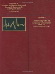 Infrared spectra of inorganic compounds (3800-45cm⁻¹) by Richard A. Nyquist