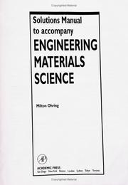 Cover of: Solutions Manual to accompany Engineering Materials Science
