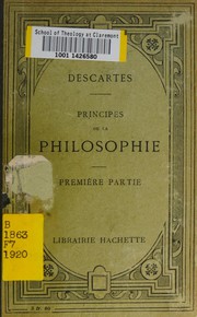 Cover of: Principes de la philosophie
