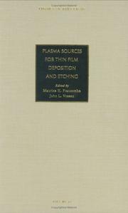 Cover of: Plasma Sources for Thin Film Deposition and Etching (Physics of Thin Films Volume 18)
