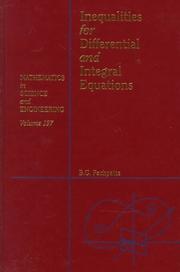 Cover of: Inequalities for Differential and Integral Equations, Volume 197 (Mathematics in Science and Technology)