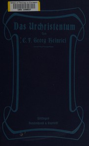Cover of: Das Urchristentum
