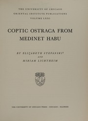 Coptic ostraca from Medinet Habu by Elizabeth Stefanski
