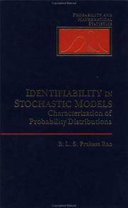 Cover of: Identifiability in stochastic models: characterization of probability distributions