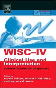 Cover of: WISC-IV Clinical Use and Interpretation by 