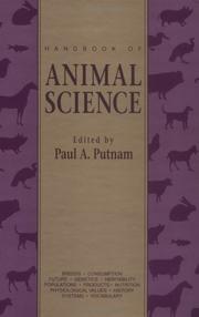 Handbook of animal science by Paul A. Putnam