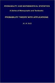 Cover of: Probability theory with applications