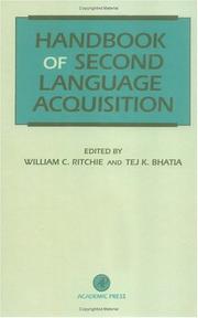 Cover of: Handbook of second language acquisition by edited by William C. Ritchie and Tej K. Bhatia.