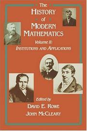 Cover of: The History of Modern Mathematics, Volume 2 by 