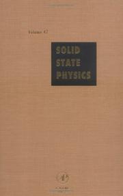 Cover of: Solid State Physics. Advances in Research and Applications. Volume 47