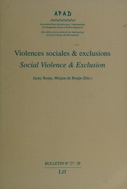 Cover of: Violences sociales & exclusions: le développement social de l'Afrique en question = Social violence & exclusion : questioning Africa's social development