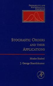 Stochastic orders and their applications by J. George Shanthikumar