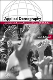Cover of: Applied Demography by Jacob S. Siegel