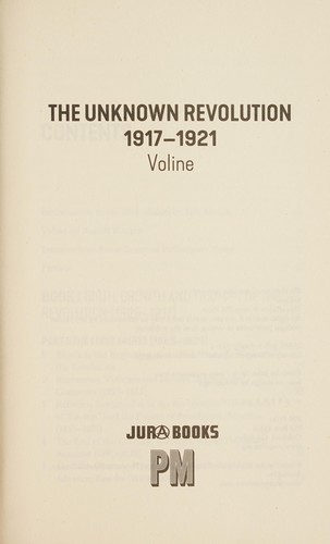 Unknown Revolution by Vsevolod Mikhailovich Eichenbaum, Iain McKay, Rudolf Rocker