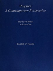 Cover of: Introductory Physics Preview Edition Volume 1 by Randall D. Knight