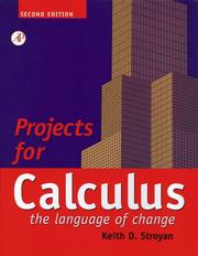 Cover of: Projects for Calculus: The Language of Change