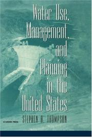 Cover of: Water Use Management and Planning in the U.S.