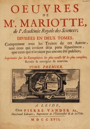 Oeuvres by Edmé Mariotte