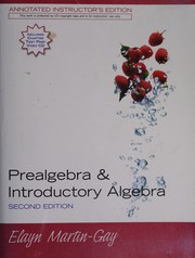 Cover of: Prealgebra & Introductory Algebra : by K. Elayn Martin-Gay
