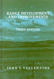 Cover of: Range development and improvements | John F. Vallentine