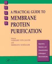 Cover of: practical guide to membrane protein purification | 