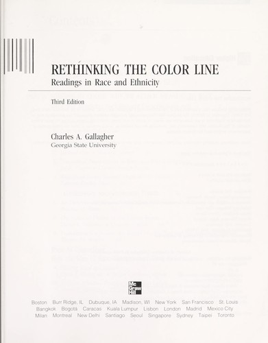 Rethinking the color line by [edited by] Charles A. Gallagher