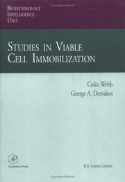 Cover of: Studies in viable cell immobilization