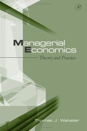 Cover of: Managerial economics: theory and practice