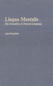 Cover of: Lingua Mentalis by Anna Wierzbicka
