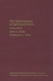 Cover of: The Spectroscopy of Semiconductors: Volume 36 (Semiconductors and Semimetals, 36)
