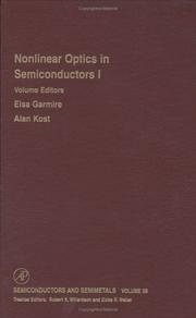 Cover of: Nonlinear Optics in Semiconductors I, Volume 58 by 