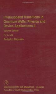 Cover of: Semiconductors and Semimetals Volume 66: Intersubband Transitions in Quantum Wells: Physics and Device Applications II (Semiconductors and Semimetals)