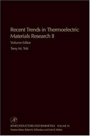 Cover of: Semiconductors and Semimetals, Volume 70: Recent Trends in Thermoelectric Materials Research, Part Two (Semiconductors and Semimetals)