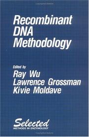 Cover of: Recombinant DNA methodology
