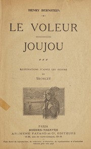 Cover of: Le voleur: Joujou. Illustrations d'après les dessins de Troncet
