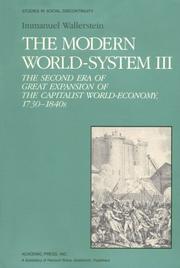 Cover of: The Modern World System III: The Second Era of Great Expansion of the Capitalist World-Economy, 1730s-1840s (Studies in Social Discontinuity)