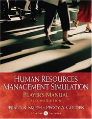 Cover of: Human Resources Management Simulation by Jerald R. Smith, Peggy A. Golden