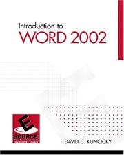 Cover of: Introduction to Word 2002