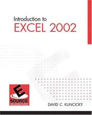 Cover of: Introduction to Excel 2002 (3rd Edition) by David Kuncicky