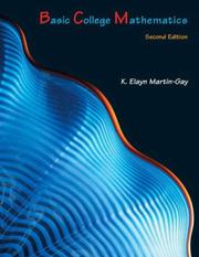 Cover of: Basic college mathematics by K. Elayn Martin-Gay