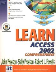 Cover of: Learn Access 2002 Comprehensive