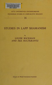 Cover of: Studies in Lapp shamanism