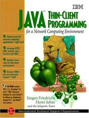 Cover of: Java thin-client programming for a network computing environment