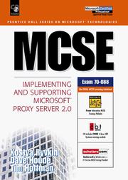 Cover of: MCSE: Implementing and Supporting Microsoft Proxy Server 2.0