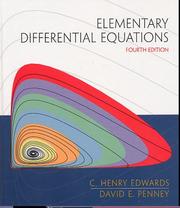 Cover of: Elementary Differential Equations (4th Edition)